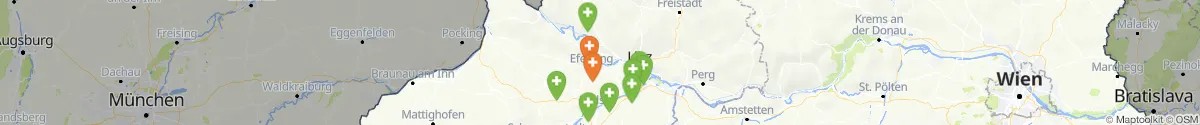 Map view for Pharmacies emergency services nearby Pupping (Eferding, Oberösterreich)